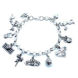 Volleyball Mom Charm Bracelet